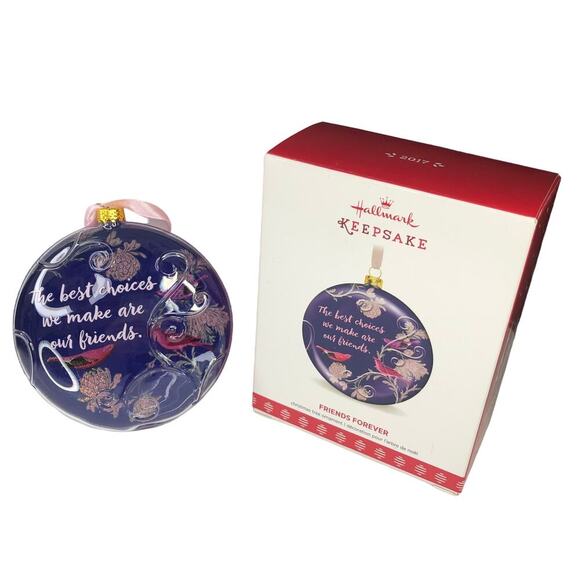 2017 Friends Forever Hallmark Ornament The Best Choices We Make Are Friends EUC - Picture 1 of 8